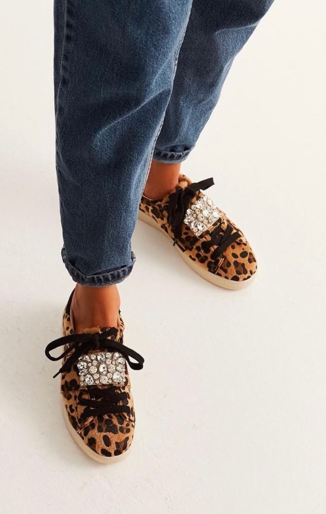 Leopard print sale trainers